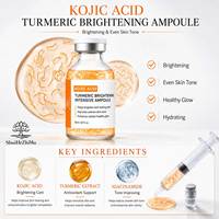 Sérum Ampoule en Gros à l'Acide Kojique et au Curcuma avec Niacinamide pour Éclaircir, Blanchir, Unifier le Teint et Soin de la Peau Éclatante OEM