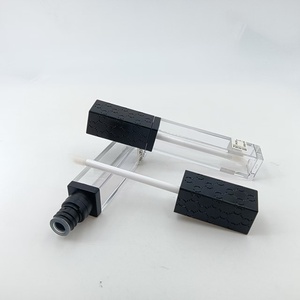 Tubo de Brillo Labial Personalizado con Tapa Grabada en Relieve, Envase Transparente para Brillo Labial, Envase Cuadrado Vacío para Aceite Labial - Product Image 5