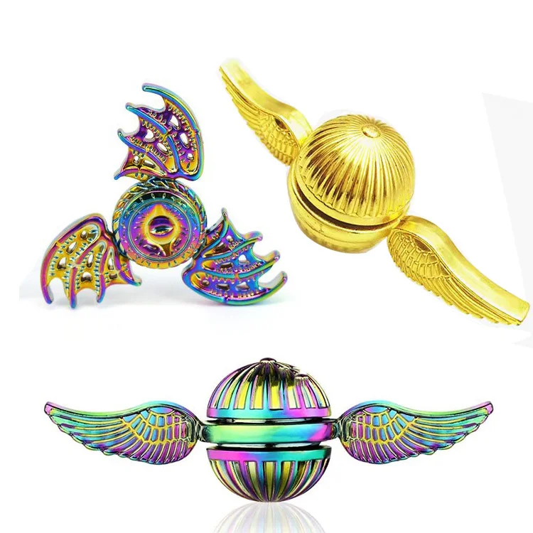 Fidget Hand Spinner Toy Cool Magic Wizardly World Orb Ball Finger Toys Fidgets Metal Fingertip Gyro 2022 Novedades Golden Unisex