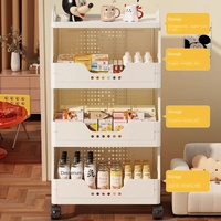 Étagère de rangement pour collations WZ11, sur pied, multi-niveaux, pour salon, avec roulettes pour un rangement mobile, vente en gros