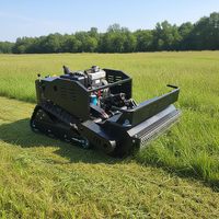 Tondeuse robot à fléaux télécommandée tout-terrain agricole, homologuée CE EPA, moteur diesel 4 temps 18 CV, 1000 mm, décharge latérale