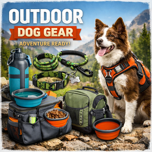Köpek Sırt Çantaları, Katlanabilir Kaseler, Tasmalar ve Seyahat Aksesuarları, Açık Hava Köpek Ekipmanları Koleksiyonu: - Product Image 1
