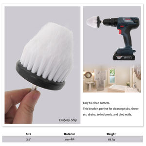 Cepillos de Limpieza Cónicos Blancos de 2.5 Pulgadas, Cabezal de Cepillo Eléctrico Cónico con Vástago de 6.35 mm para Limpieza del Hogar y del Automóvil - Product Image 5