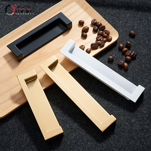 Oukali Wholesale Zinc Alloy Modern Luxury Kitchen Cabinet Handles <strong>Matt</strong> Gold <strong>Black</strong> Wardrobe <strong>Door</strong> Drawer Furniture Pull Handle - Product Image 5