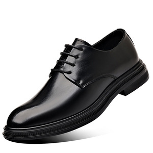 <span class=keywords><strong>Scarpe</strong></span> in Pelle da <span class=keywords><strong>Uomo</strong></span> Nere <span class=keywords><strong>con</strong></span> Tacco Nascosto, Allacciatura Formale <span class=keywords><strong>per</strong></span> Business, Taglie Grandi 47 48 - Product Image 4