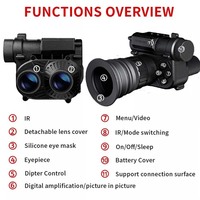 Monoculaire de vision nocturne étanche Henbaker CY10, monoculaire tactique de chasse, lunettes de vision diurne et nocturne, caméra NV, WIFI, support pour casque