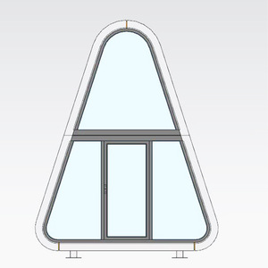 Capsule spatiale triangulaire pour B&B, camping en forêt, hôtel simple, station de séjour familiale et de fête - Product Image 4