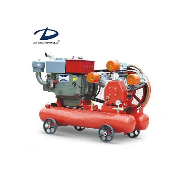 Hot Koop Zuiger Draagbare 0.9L/Min 12.5bar Diesel Luchtcompressor