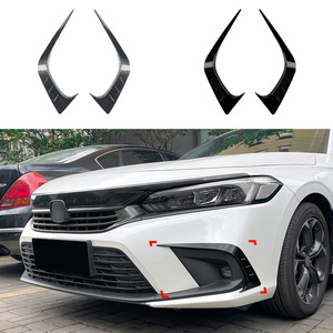 Honda Civic 11th Gen 2021+ Front Air Vent Decal Piano Black Carbon Fiber Texture Exterior Modification ABS Adhesive Sticker - Product Image 5