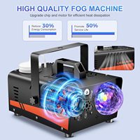 Machine à brouillard et fumée PKnight, lumières de boule disco LED-600, 600W, 4000CFM, effets LED 13 couleurs, télécommandes filaires/sans fil