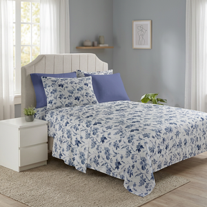 Parure de lit 4 pièces imprimée couleur, qualité supérieure, 400 fils, double face, moderne, 100 % polyester, toutes saisons, drap-housse et drap plat - Product Image 3
