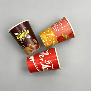 Gobelets en papier jetables, revêtement PE, logo personnalisé imprimé, 8oz 12oz 16oz, imperméables, écologiques, pour boissons chaudes et froides - Product Image 5