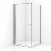 Cabine de douche d'angle en verre 6 mm 800x800-1000x1000x1950 mm OEM, enclos de douche carré avec receveur pour salle de bain moderne