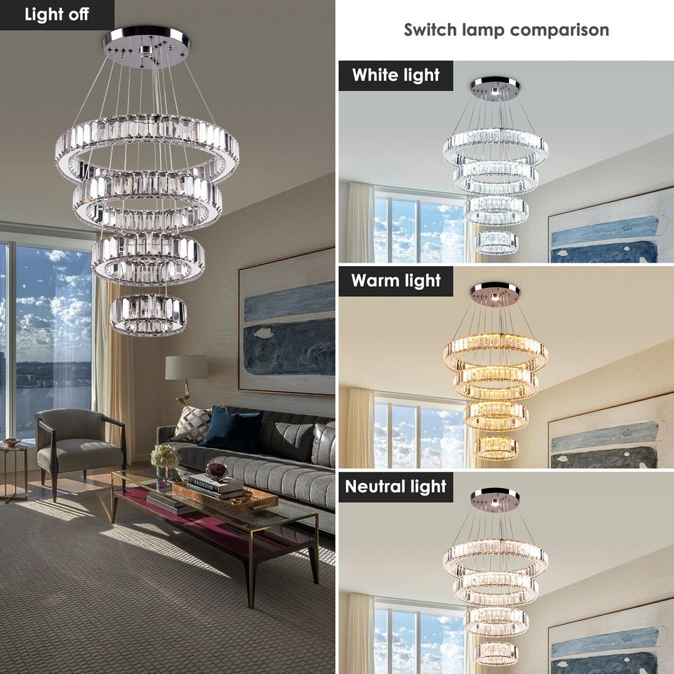 Chandelier Crystal Vintage Restaurant Luxury K9 Crystal Pendant Light ...