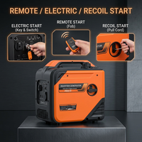 2000W Tragbarer Leiser Inverter-Generator 1800W Nennleistung 230V Reine Sinuswelle Gasbetrieben für Notfälle zu Hause und Outdoor-Camping CE