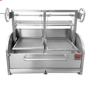 Parrilla Brasero Argentina de Acero Inoxidable para Churrasco, Barbacoa de Carbón con Caja de Fuego y Parrilla Ajustable - Product Image 4