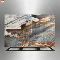 Planche de travail de cuisine, salle de bain, salon, chambre à coucher, mur et sol en quartzite de luxe, motif peintures murales de Dunhuang, étanche, polie, découpée sur mesure