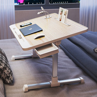 Table pliante réglable et durable pour lit, bureau d'étude à domicile, bureau d'ordinateur simple pour chambre, fenêtre, dortoir, gain de place pour étudiant