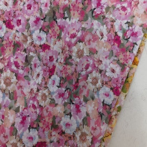 Tissu Popeline 100% Coton Imprimé Numérique Floral Impressionniste Artistique Uni 100GSM Motif Floral Peint Intégral Chic pour Robe - Product Image 1