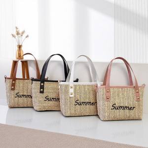 กระเป๋าถือแฟชั่นผู้หญิง Amiqi T1291 สำหรับฤดูร้อน/ฤดูใบไม้ร่วง/ฤดูหนาว  กระเป๋าชายหาดใบใหญ่  กระเป๋าช้อปปิ้งใส  วัสดุ PU  ทอจากฟาง  ขายดี  ขายส่ง - Product Image 3