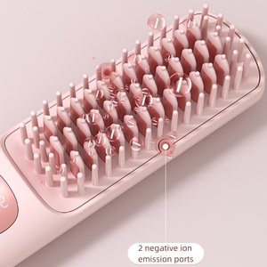 Tipo-c inalámbrico portátil recargable Usb eléctrico inalámbrico Mini rizador <span class=keywords><strong>de</strong></span> pelo cepillo peine <span class=keywords><strong>para</strong></span> hombre y mujer - Product Image 5