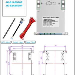 DDP JK BMS Stock 4S 8S 100A 200A 300A Smart BMS JK B2A8S30P 2A Équilibrage Actif du Courant LI-ION LIFEPO4 LTO BMS - Product Image 5