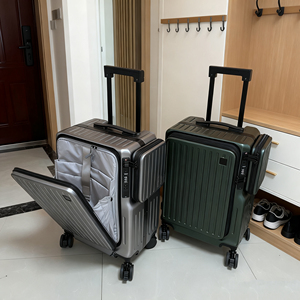 <span class=keywords><strong>Valise</strong></span> <span class=keywords><strong>cabine</strong></span> 20 pouces en aluminium, rigide, bagage à main, serrure TSA, ouverture frontale, silencieuse, 360° °   <span class=keywords><strong>Valise</strong></span> à roulettes - Product Image 1