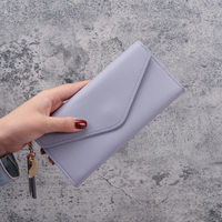 Harga Pabrik Dompet Wanita Kulit PU Dompet Panjang Resleting Buatan Tangan Desain Kreatif Cetak UV Untuk Promosi