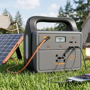 Station d'alimentation portable d'urgence extérieure 300W avec contrôleur solaire MPPT, batterie plomb-acide, onduleur à onde sinusoïdale modifiée, compresseur d'air et UPS pour voiture - Product Image 4