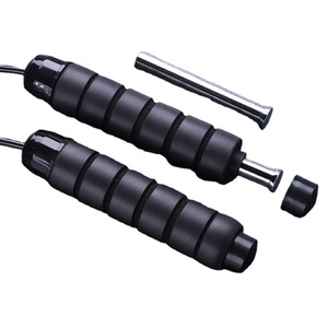 Custom Home Fitness Cardio <strong>Exercise</strong> Jump <strong>Rope</strong> Soft EVA Foam Handle Skipping <strong>Rope</strong> with Steel Cable and Iron Weights - Product Image 4