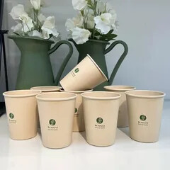 แก้วกระดาษย่อยสลายได้แบบผนังเดียว สีขาว ขนาด 8 ออนซ์ ทนทาน สำหรับขายส่ง แก้วกระดาษแบบใช้แล้วทิ้งสำหรับร้านกาแฟ แก้วโพลีพาเปิล ถ้วยขนมหวาน ภาชนะใส่อาหารแบบนำกลับบ้าน - Product Image 3