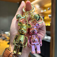 Porte-clés acrylique de haute qualité mignon ours vache chien fruits Panda pendentif voiture porte-clés en gros à bas prix