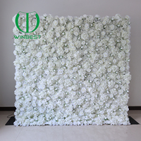 Dinding Bunga Artifisial Mawar Putih Elegan Hydrangea Ramah Lingkungan untuk Dekorasi Rumah, Pesta, dan Pernikahan (Grosir)