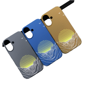 Per <span class=keywords><strong>Apple</strong></span> 16Promax per Kevlar modello in fibra di carbonio custodia per telefono cellulare di lusso mare luna <span class=keywords><strong>14</strong></span> grande foro copertura protettiva impugnatura del telefono - Product Image 1