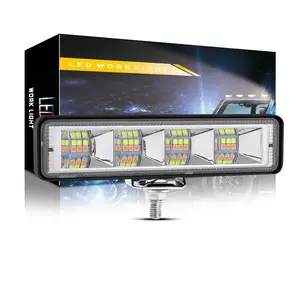 Lâmpada de led para carro, dxz oem 6 polegadas 24led 72w conduz névoa offroad luz de carro 12-24v led universal 4wd led holofote de luz para trabalho