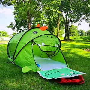 Baby Free to Build Lovely Dinosaur Large Camping Tent Indoor Outdoor Kids Playhouse Foldable Teepee Tent