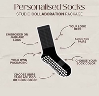 Kaos Kaki Pilates Anti Selip dengan Ruffle Beige dan Ikat Pinggang, Kaos Kaki Yoga Barre Silikon, Kaos Kaki Olahraga Studio dengan Grip, Custom