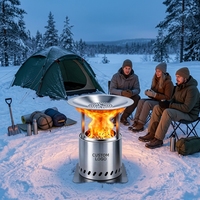 Mini foyer extérieur portable en acier inoxydable pour camping, foyer à bois pour terrasse, brûleur pour restaurant et équipement de barbecue OEM