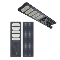 Lampadaire solaire LED intelligent avec capteur crépusculaire, étanche, antichoc, adapté aux allées extérieures et aux parkings