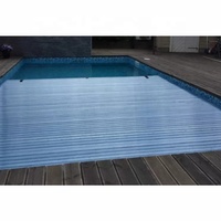 Automatische Schwimmbadabdeckung 2022, Sicherheits-Polycarbonat-Pool-Lamellen mit 12V-DC-Motor