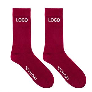 Wholesale Customizable Cotton Basketball Pilates Yoga <b>Socks</b> with Crew High Bottom Digital Printing Logo for Spring Season - Product Image 1