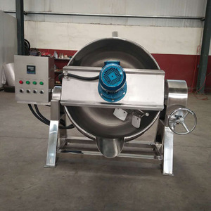 Điện Đôi Gas Hơi Nước Jacketed Ấm Đun Nước Với Mixer Khuấy Bếp Công Nghiệp Áo Khoác Nấu Ăn Ấm Đun Nước - Product Image 4