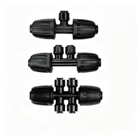 Konektor Pipa Irigasi Tetes 3/4/6 Arah Quick Plug 1/2" ke 1/4" Sambungan Selang Irigasi Mikro Tetes Pengunci Selang Air