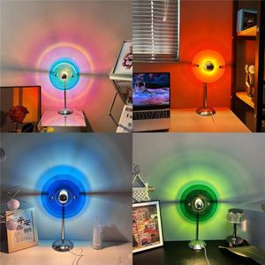 Modern Acrylic <b>LED</b> Flying Saucer Desk Lamp Colorful USB <b>Plug</b>-<b>in</b> Night Creative Sunset Net Red <b>Ins</b> Bedroom Romantic Atmosphere - Product Image 6