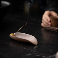 Cuillère à thé moderne écologique en argile faite à la main cuillère à thé en céramique cérémonie du thé Six messieurs accessoires service à thé Kung Fu encens
