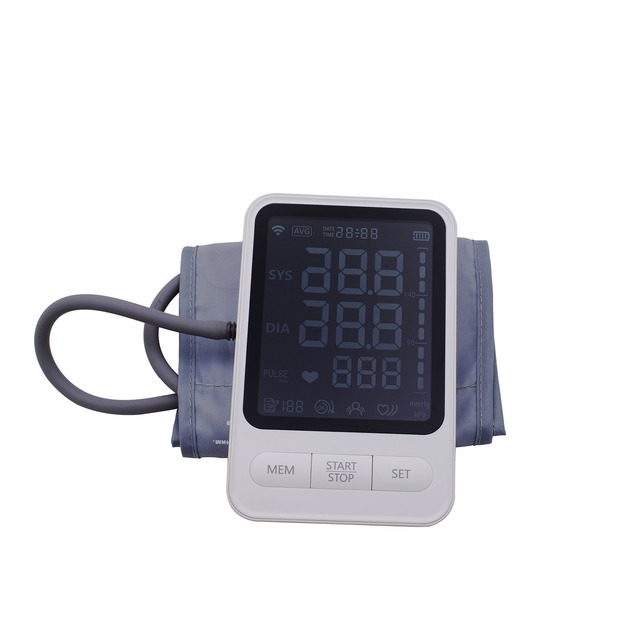 Easy-Read Home & Hospital Use Self-Checks Arm Blood Pressure Monitor with Heart Rate Thermometer Feature for Patient Monitoring
