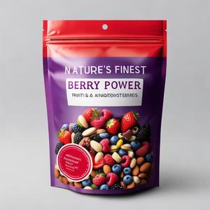 Sacs en plastique personnalisés imprimés VMPET refermables avec barrière à l'oxygène, qualité alimentaire, 100g 200g 500g, pour macarons - Product Image 1