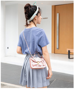 Sac à bandoulière transparent à motif pour femme <span class=keywords><strong>Sandro</strong></span>, sac à main messager, sac fourre-tout composite - Product Image 6