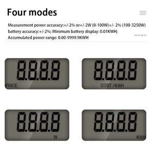 Anh cắm màn hình nhỏ năng lượng mét Điện giám sát điện áp điện đo ổ cắm loại đồng hồ kWh - Product Image 4