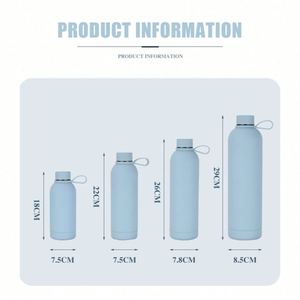 Gourde isotherme en acier inoxydable avec logo personnalisé, pour le sport en plein air, les enfants, avec poignée en silicone et logo personnalisé - Product Image 5